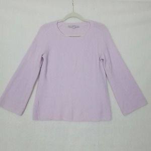 LOFT Petites Flared Sleeve Super Soft Sweater Size Small in Pink‎